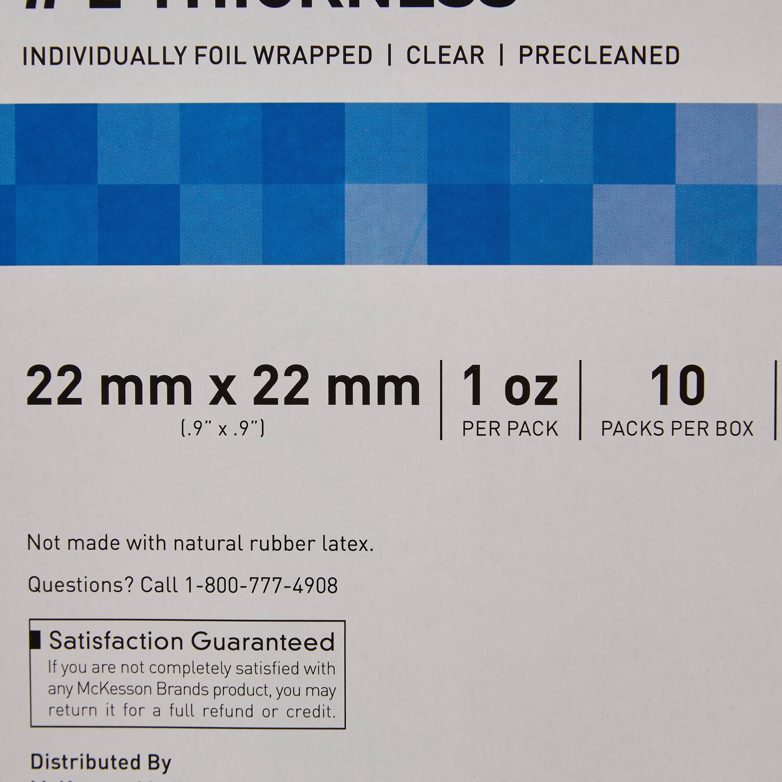 McKesson Cover Glass Square No. 2 Thickness 22 X 22 mm 70-1122MCK 10 pcs