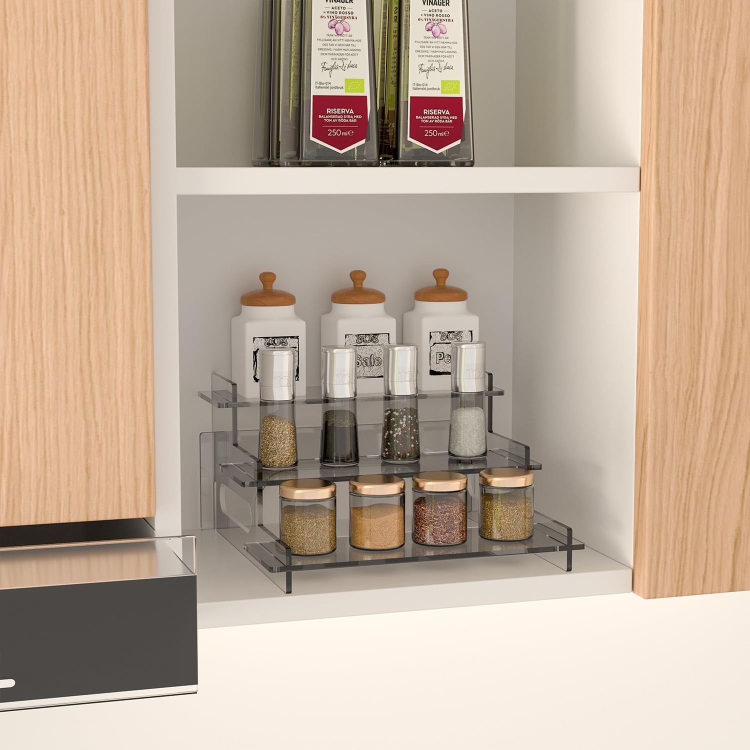 Modern Acrylic Display Stand - 3 Tiers for Showcasing Collectibles & Home Decor