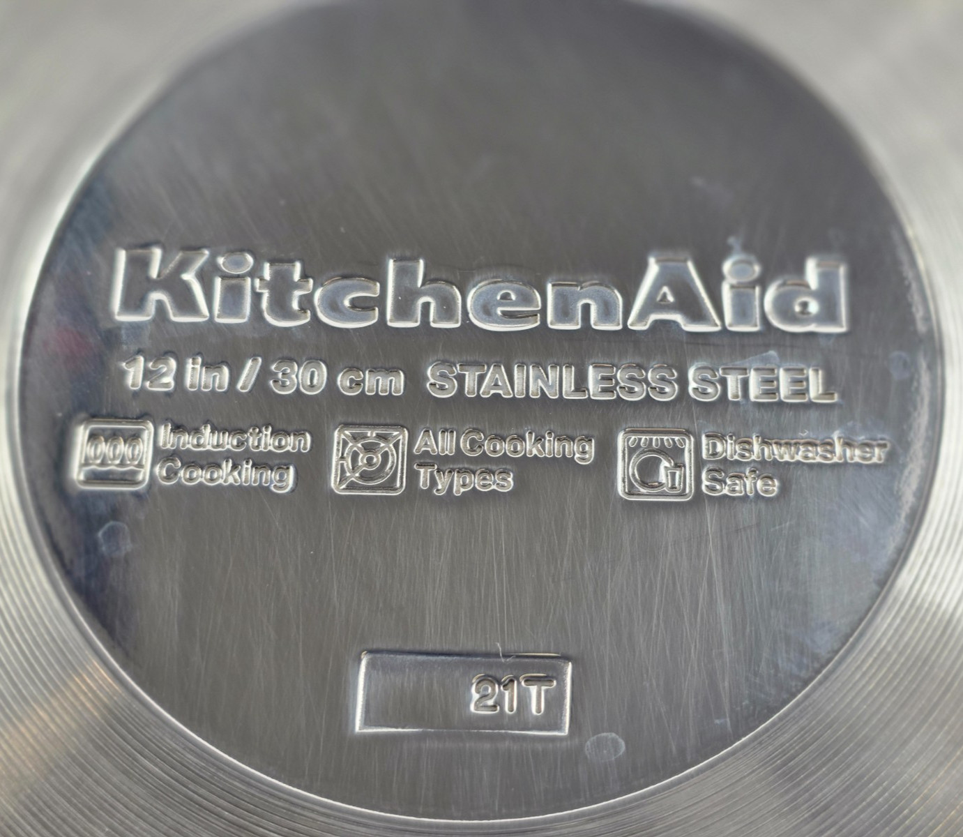 KitchenAid Wok, 12 in. 5 Ply Clad Stainless Steel, Dual Coated Handles, DW Safe