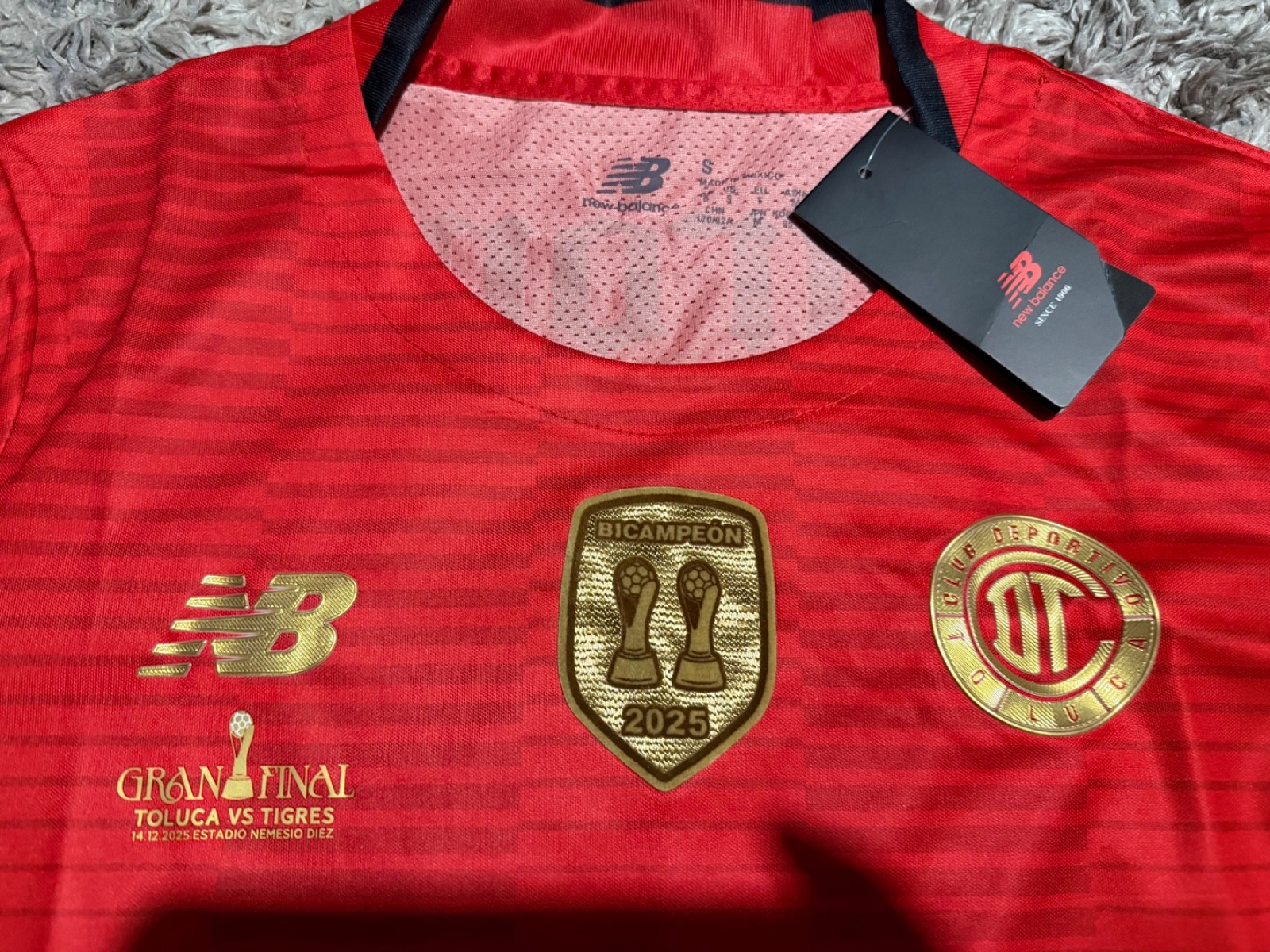 Toluca F.C 2025/26 Alexis Vega BICAMPEÒN Home Red Jersey S-4X PLEASE READ DESCR