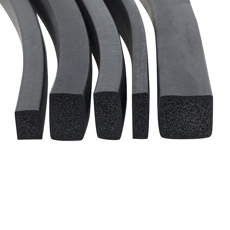 Black Silicone rubber sponge strip Closed Cell Square Foam Backer Rod Seal
