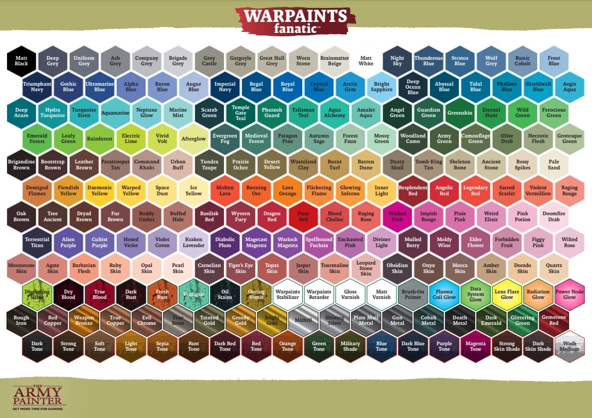 Warpaints Fanatic 18 ml. Singles by The Army Painter - Complete Range!