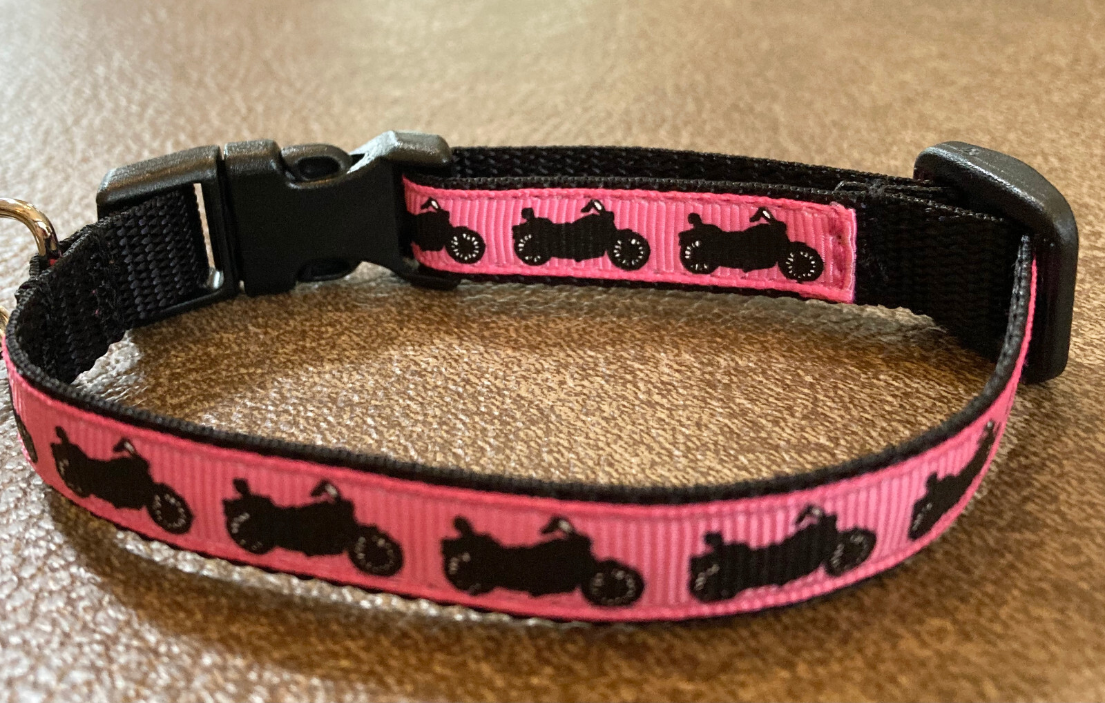 1/2 inch Wide Harley Cat Collar 2 Sizes on Nylon Webbing