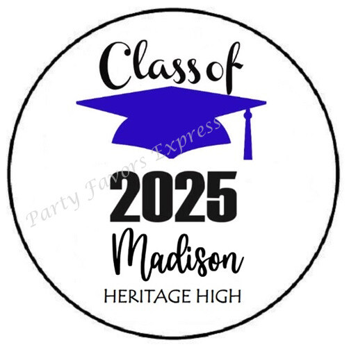 CLASS OF 2025 PERSONALIZED CUSTOM ENVELOPE SEALS LABELS STICKERS PARTY FAVORS