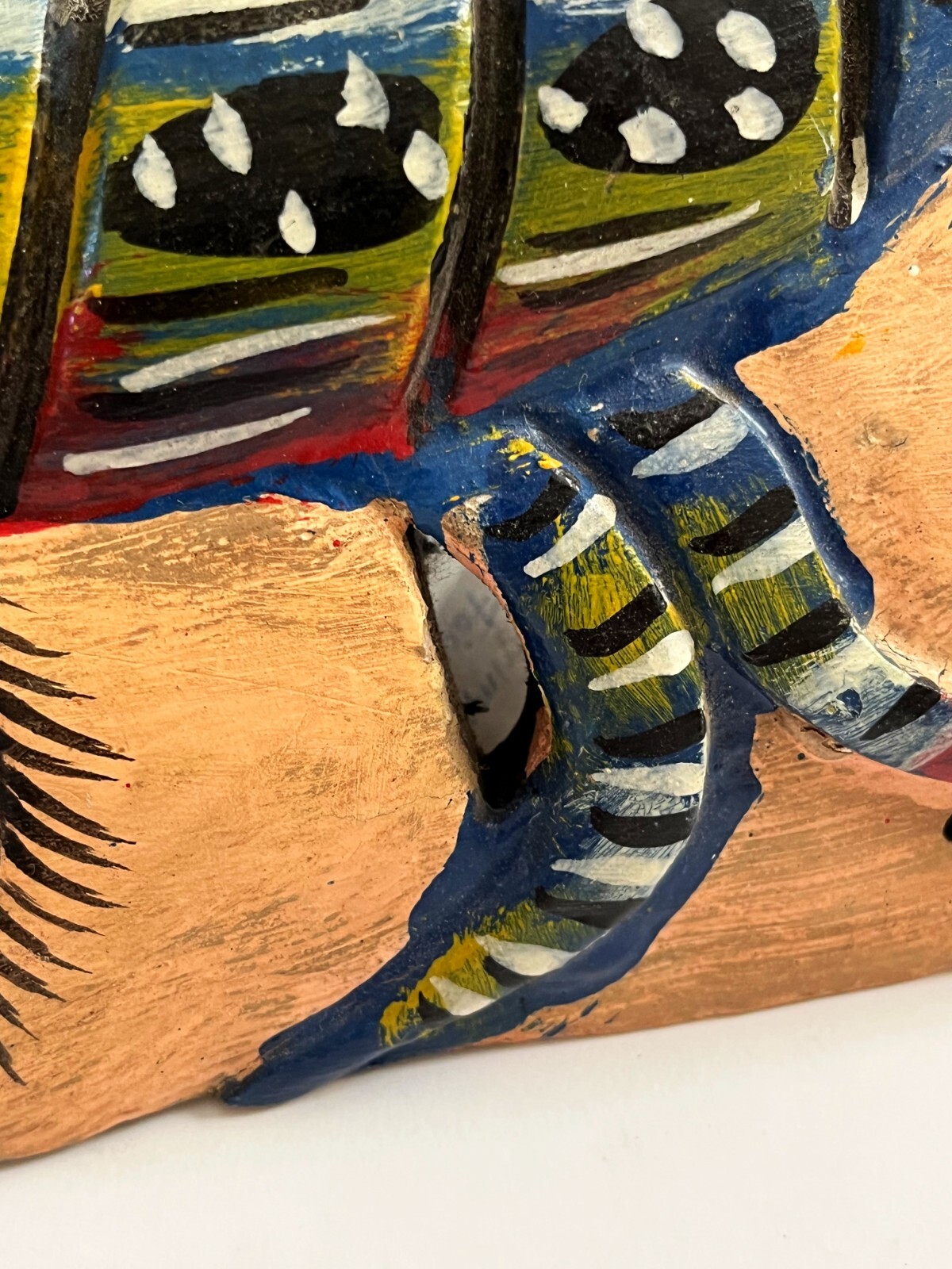 MEXICAN GUERRERO WOOD SHRIMP LOBSTER MASK DIA DE MUERTOS DAY OF DEAD CARNIVAL