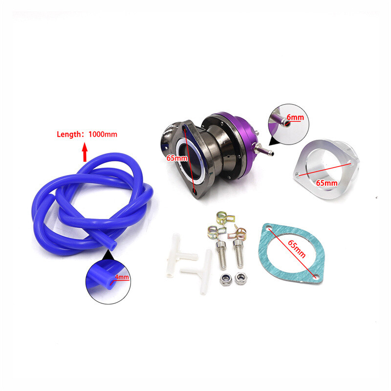 Universal Billet Aluminum Type-RS Turbo Blow Off Valve+2.5"/63mm BOV Flange Pipe