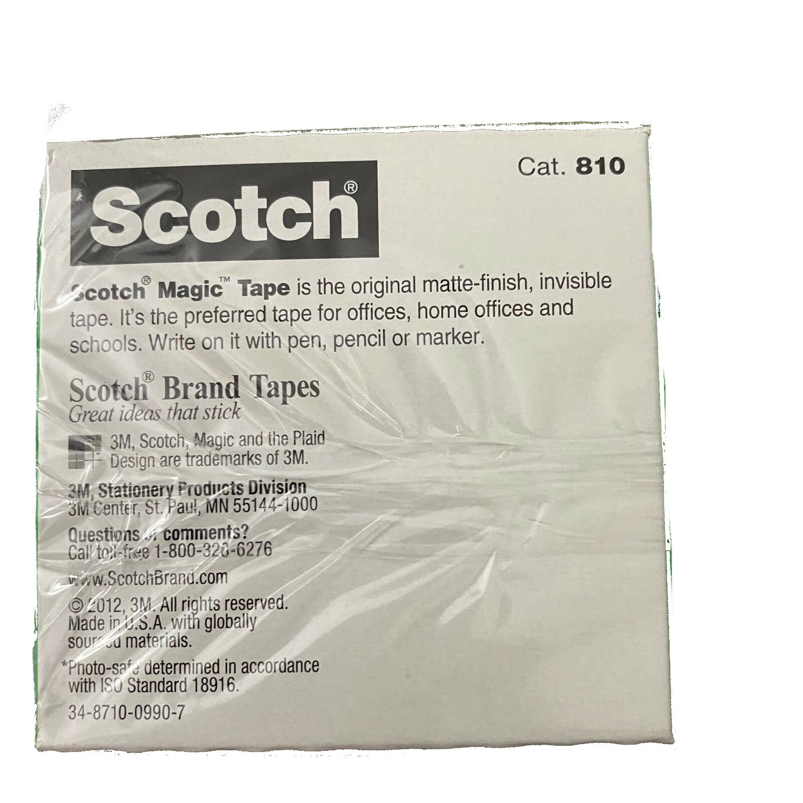 Scotch Magic Tape Refill 12 Rolls, 3/4" x 1500" per Original Matte Finish Jumbo