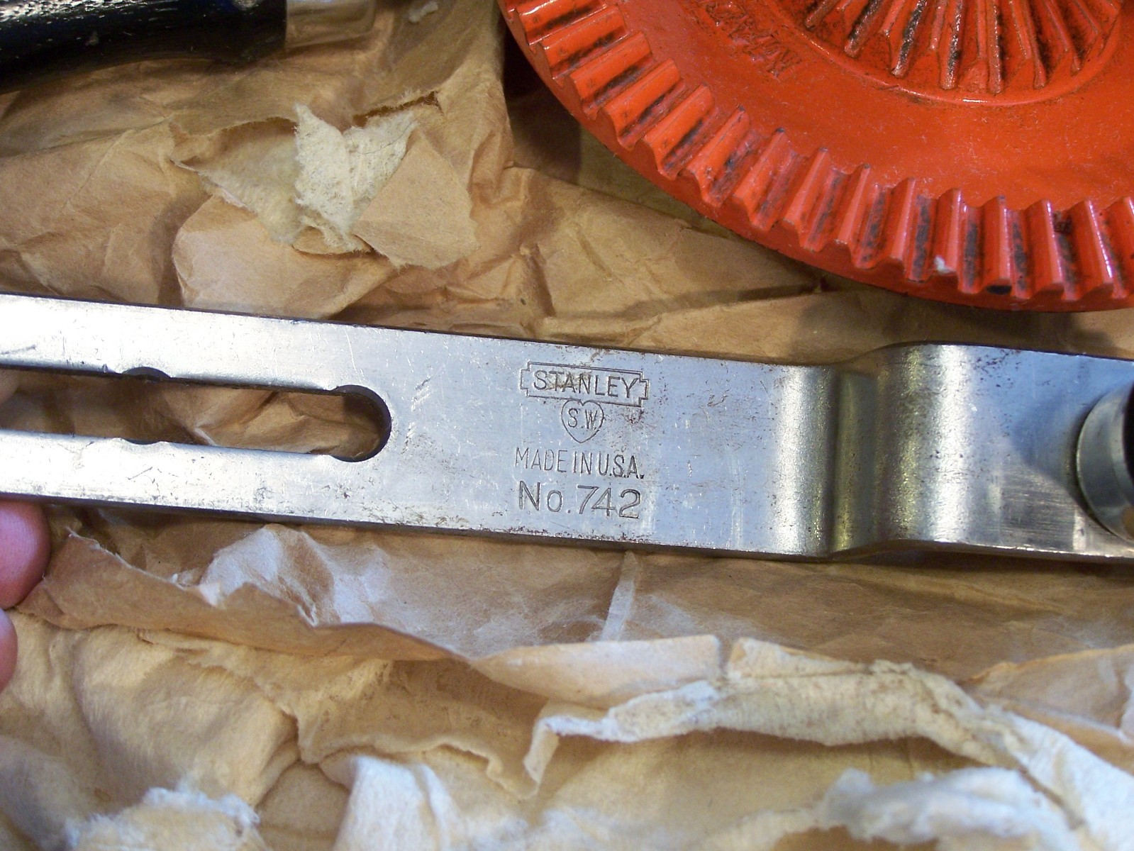 NOS Stanley Sweetheart marked No 742 breast drill 2 speed in original tarred box