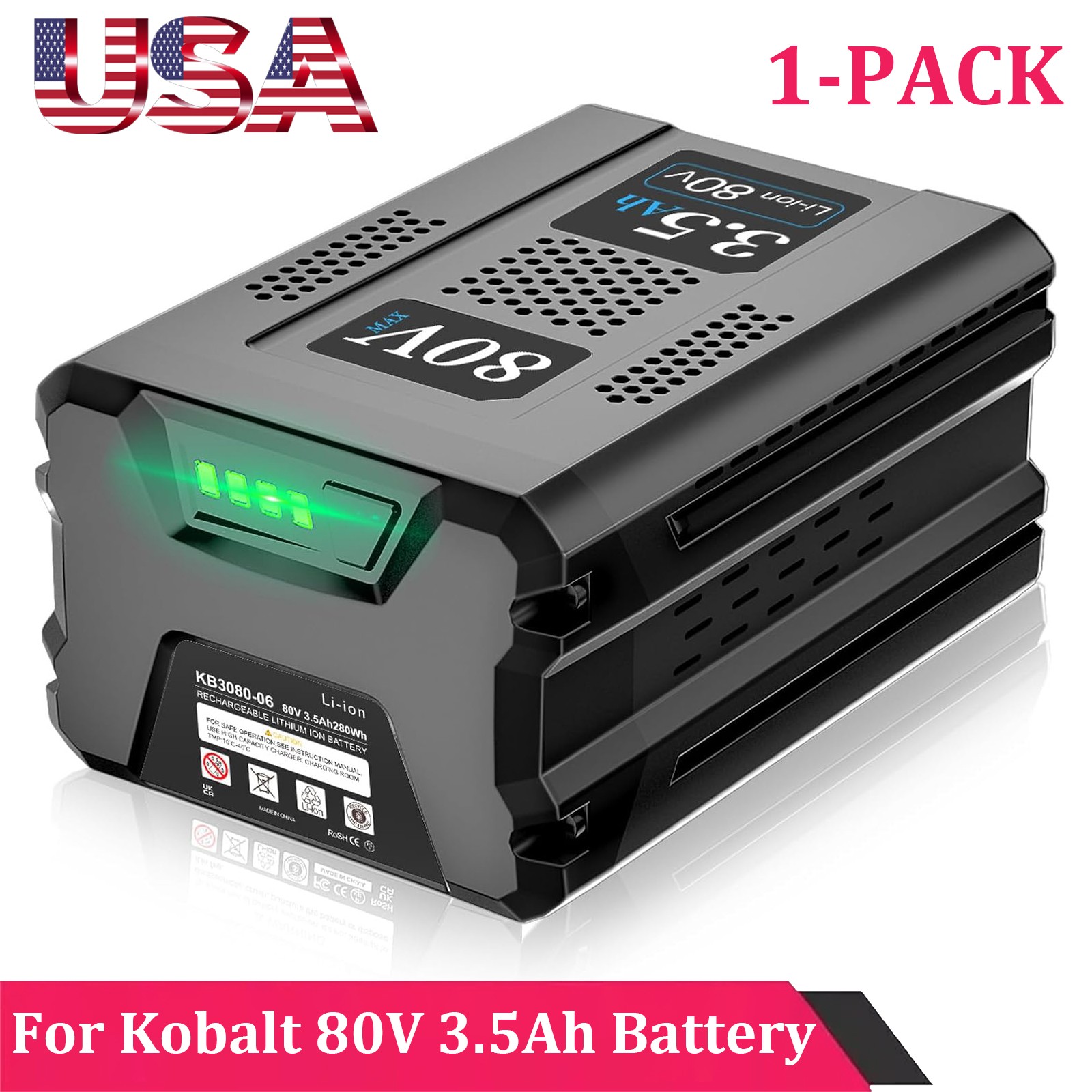 1-PACK 80V 3.5Ah for Kobalt 80V Max Lithium-Ion Battery KB2580-06 KB3080-06 New