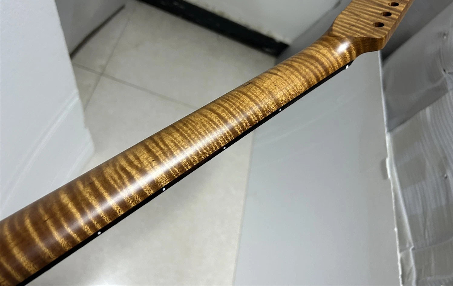 AAAA 22 Frets Rosewood Fretboard Roasted Flame Maple Electric guitar Neck parts