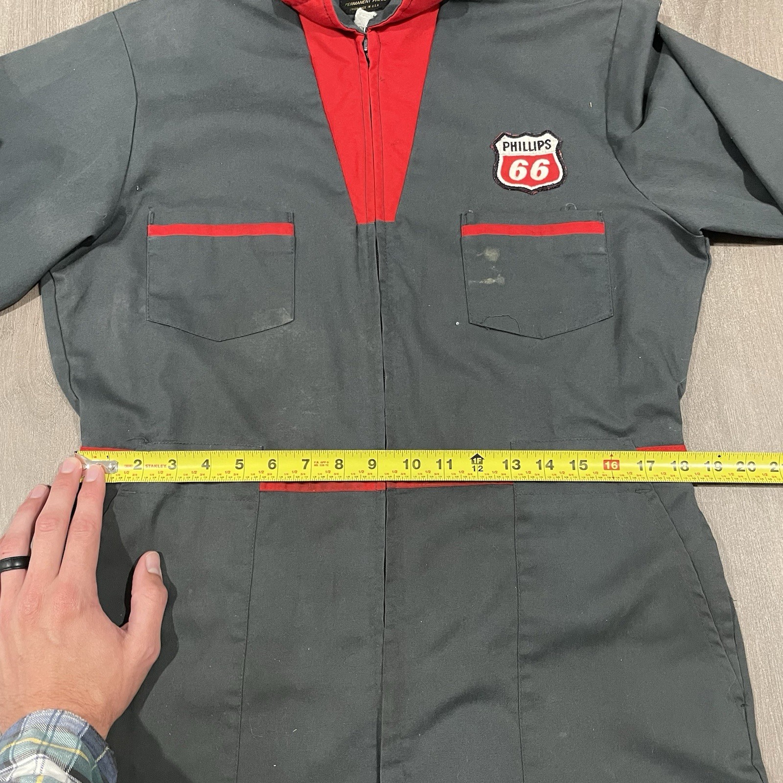 Vtg 70s Conoco Phillips 66 Gasoline Service Attendant Work Uniform Lee Union MD