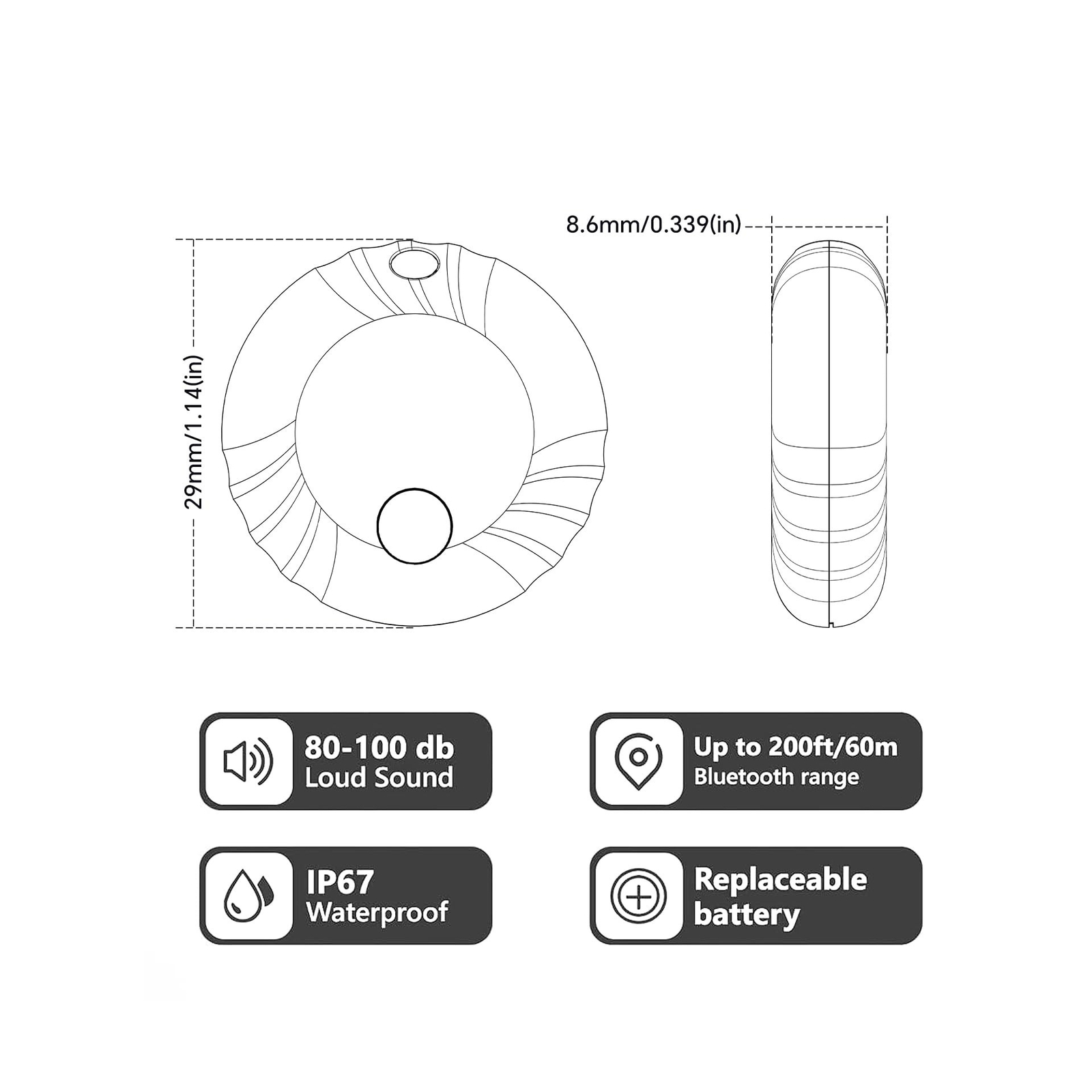 Air Tags, Smart Tag Works with Find My App (iOS Only), Keys Finder and Item L...