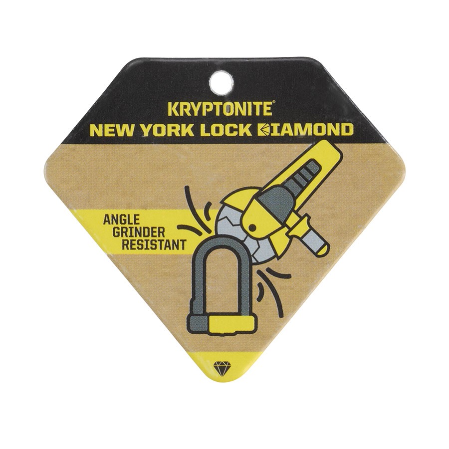 Kryptonite, New York Diamond Standard, U-Lock, Key, 204x95mm, 8"x3.74", Thicknes