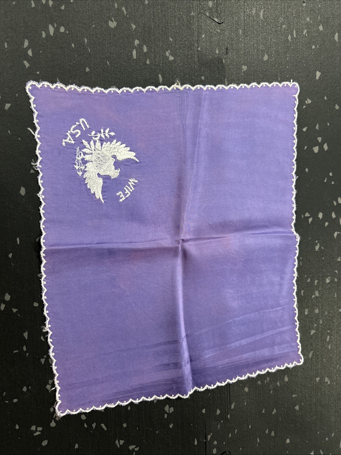 WWII U.S. Army Victory Scarf & Handkerchief Sister Wife Cameo Box Embroidered