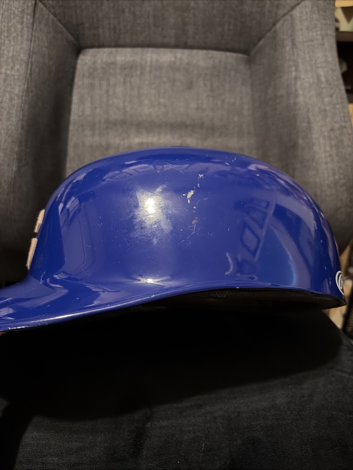 Rare Carson Kelly Chicago Cubs Used Cubs Catching Helmet Skull Cap