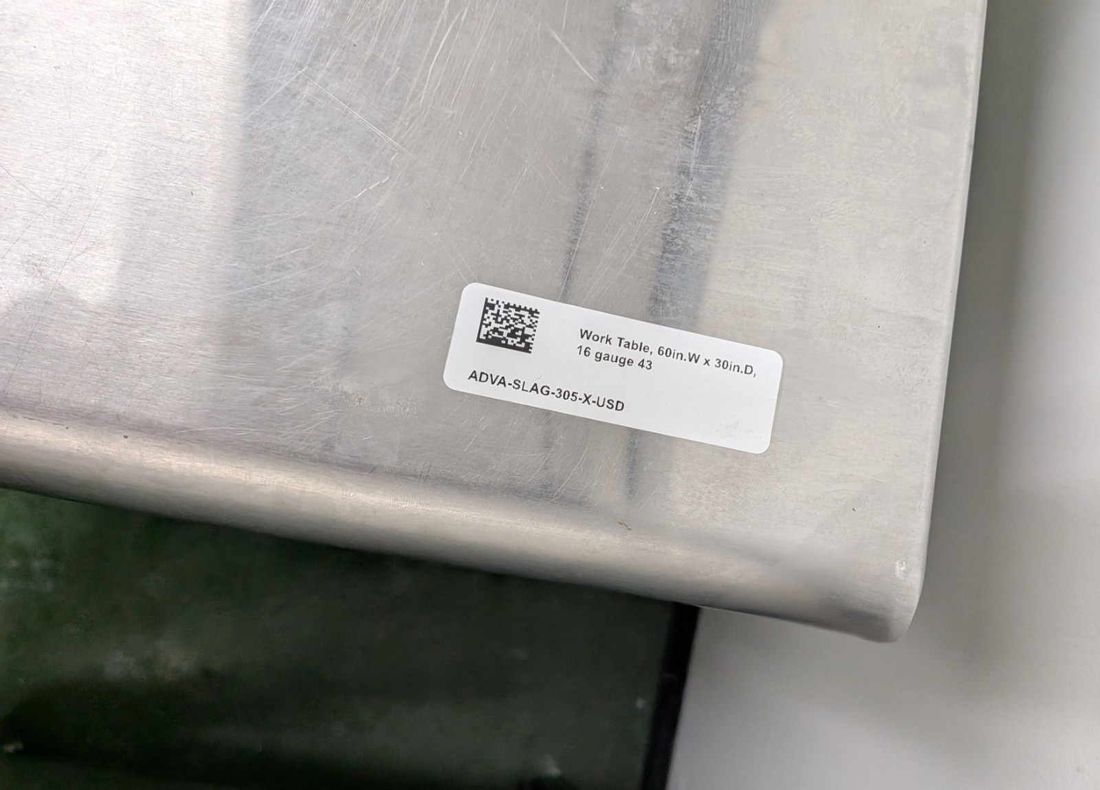 Advance Tabco SLAG-305-X Work Table, 60 in. W x 30 in. D, 16 gauge Stainless Top