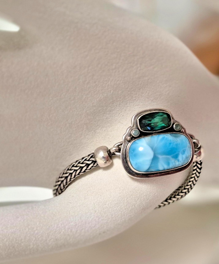 Tabra Fabulous 4-stone Large Charm for Bracelet or Anklet S Connector Charm Only