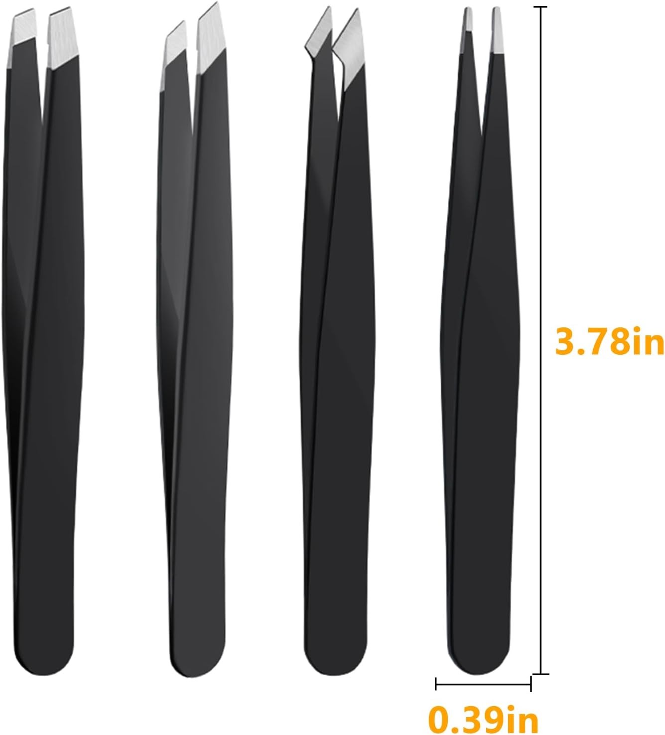 Eyebrow Tweezers Eyebrow Clip 4Piece Hair Beauty Pluckers Stainless Steel