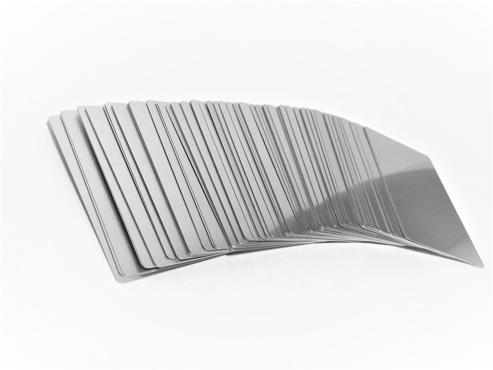 100 Silver Anodized Aluminum Business Card Blanks Laser Engraving Metal Sheet