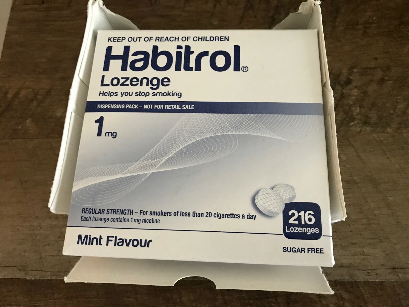 DENTED Habitrol Nicotine Lozenge 1mg Mint 3 boxes 648 Pieces Sugar Free FRESH