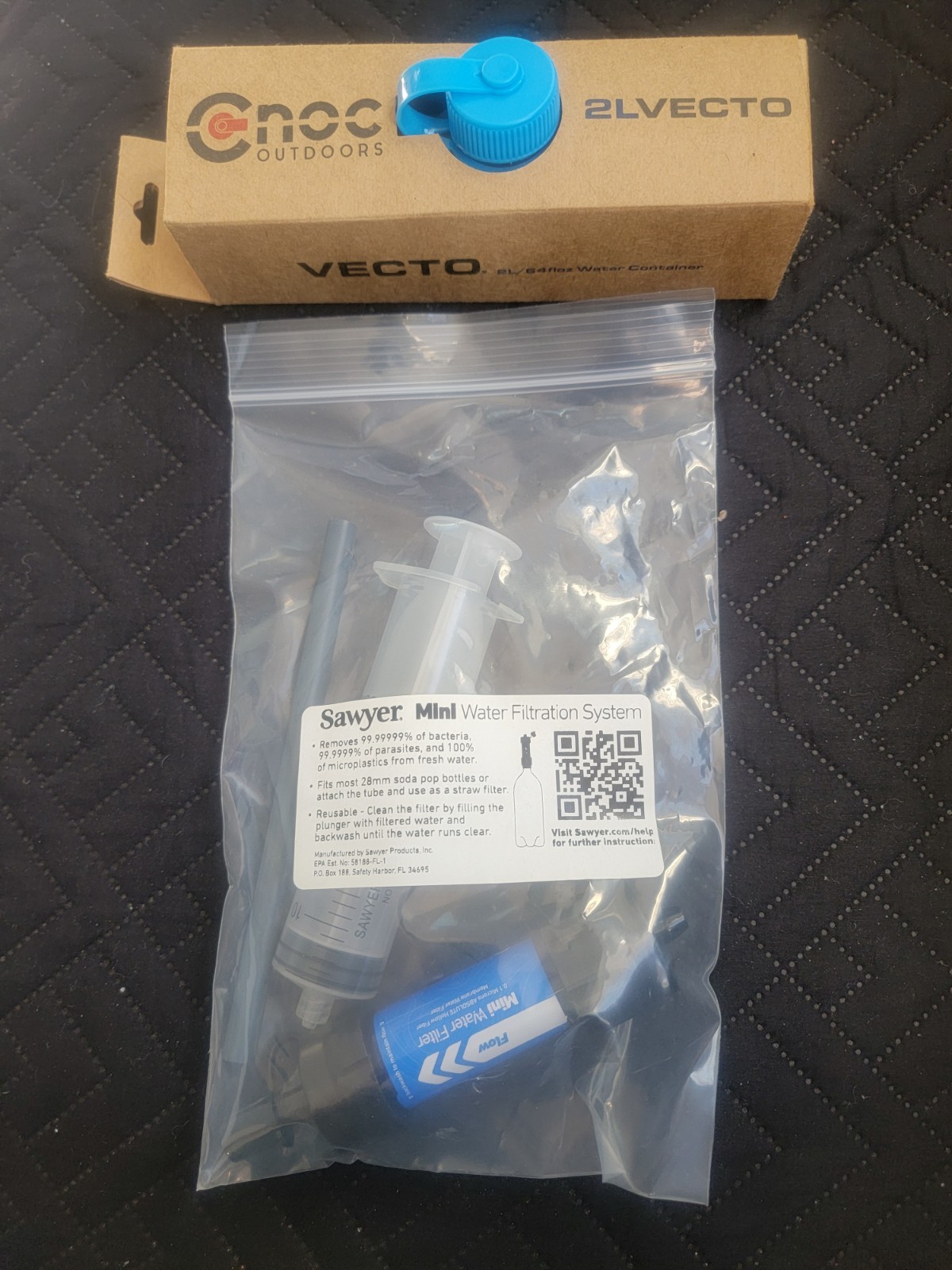 Squeeze / Gravity Water Filtration System Sawyer Mini & CNOC Premium 2L Bladder