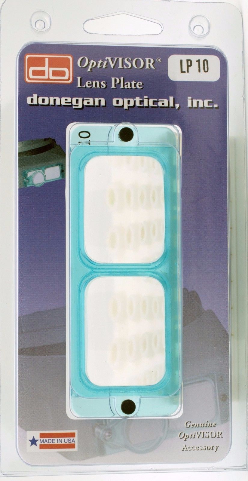 Donegan LP-10 OptiVisor® Glass Lens Plate, 3.5X Magnification at 4" Focal Length