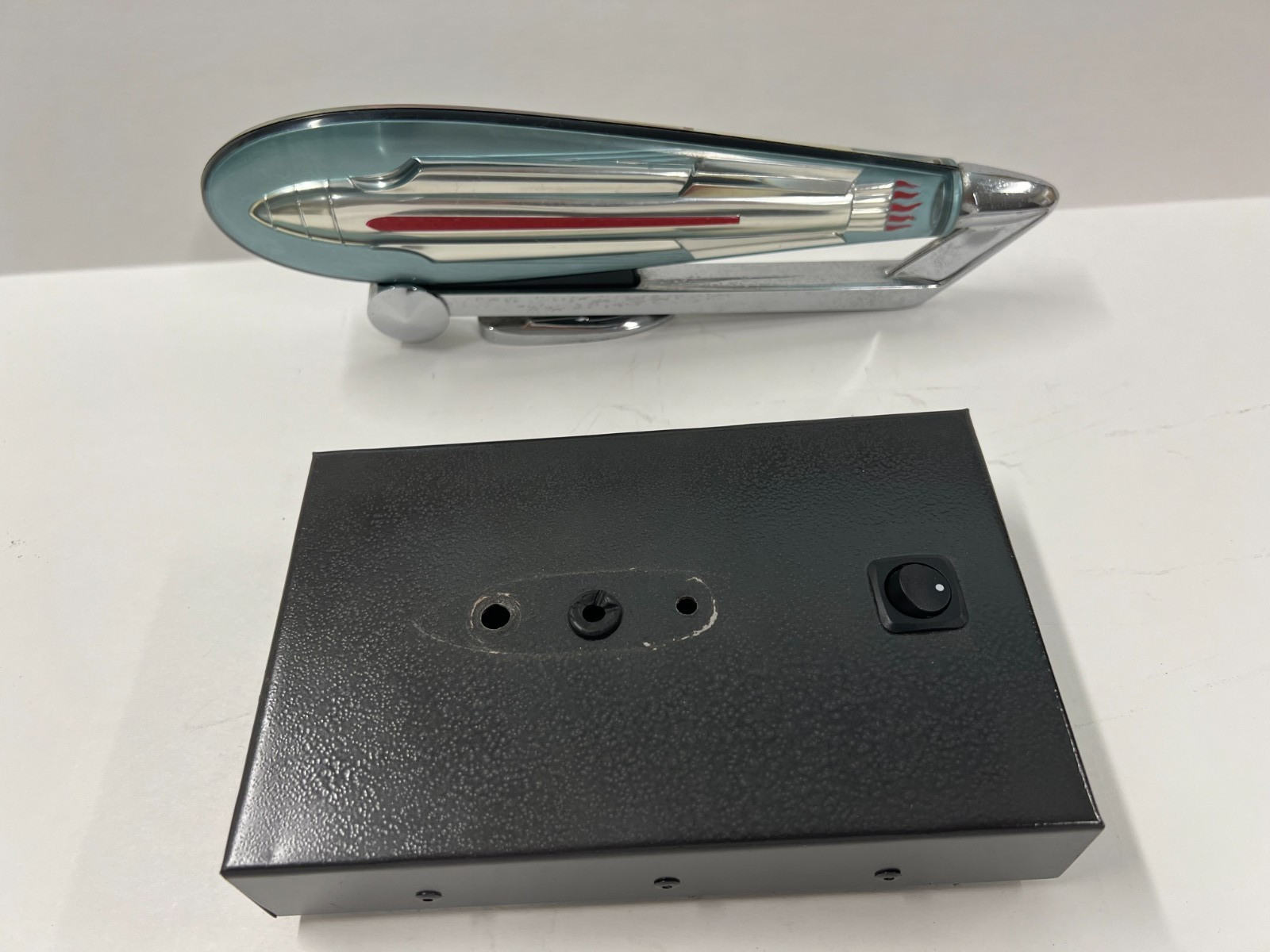 Aftermarket 1950’s Illuminated Rocket Ship Hood Ornament