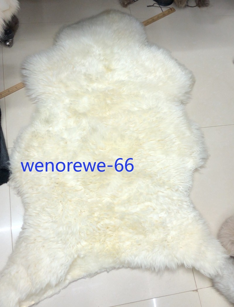 IN US!!! 100% Genuine Sheepskin Fluffy Fur Rug Windward Natural Soft Mat 24"*39"