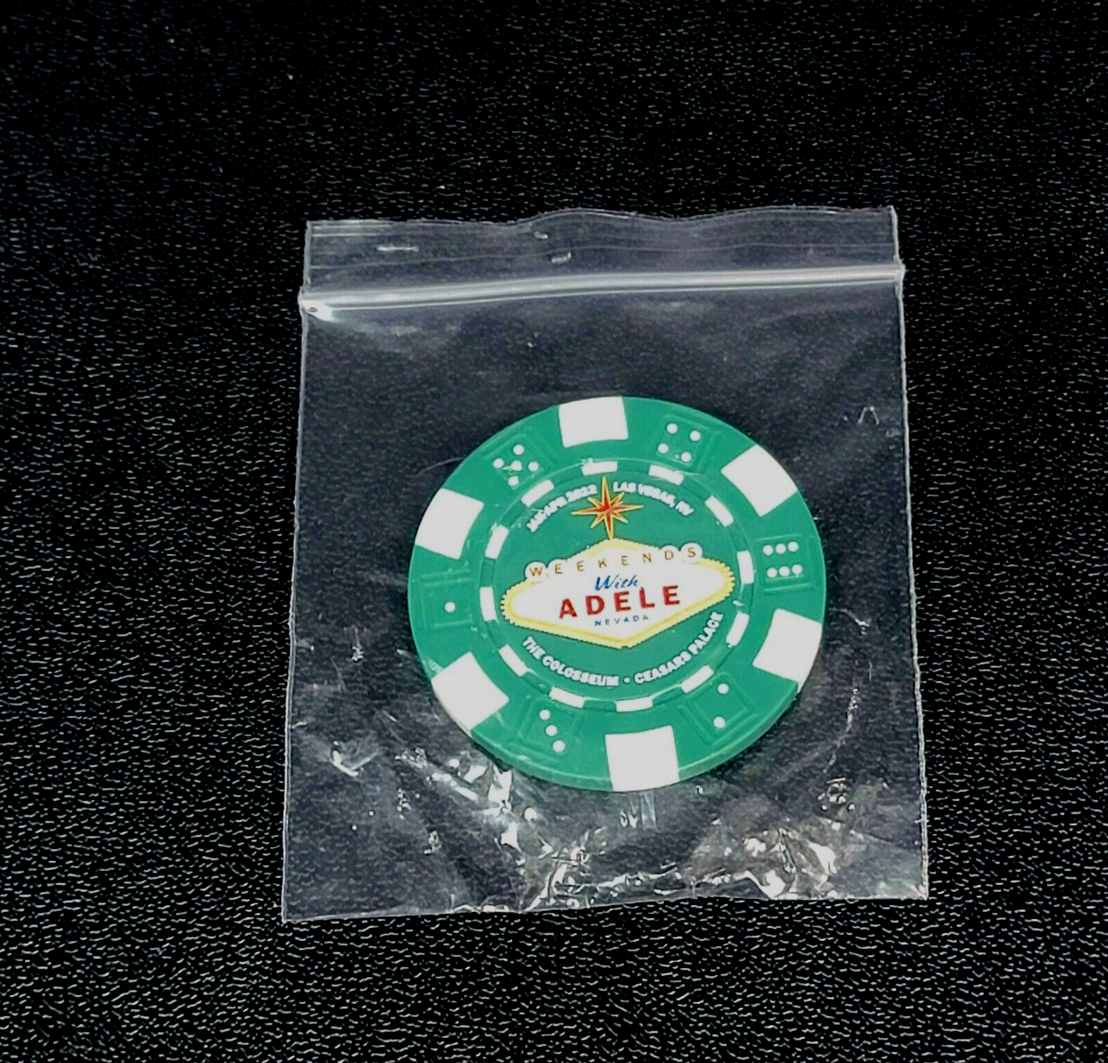 Weekends with Adele Poker Chip Magnet Caesars Palace Las Vegas Colosseum Token