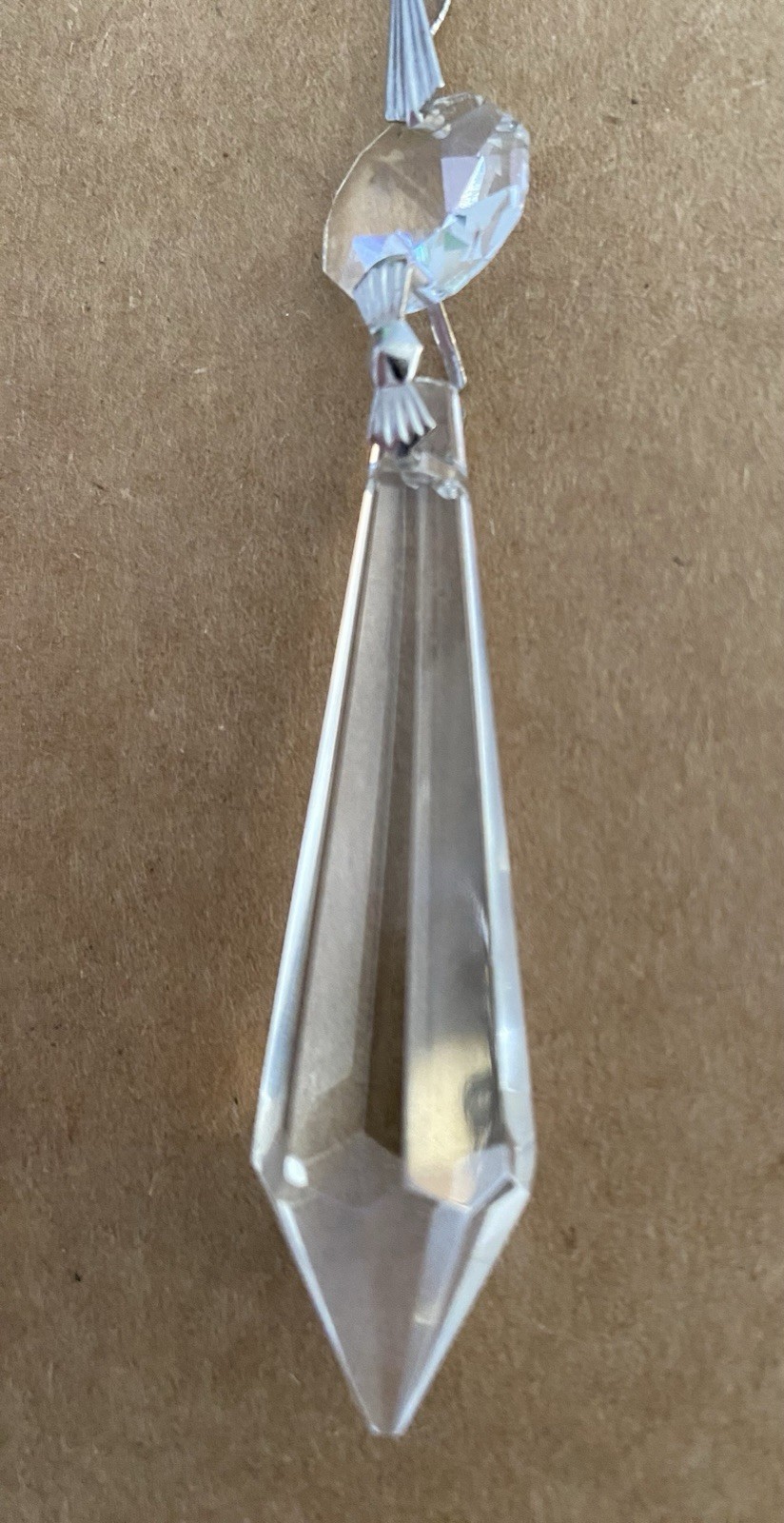 15- Vtg 3” Icicle Crystal Prisms Pendants 76mm