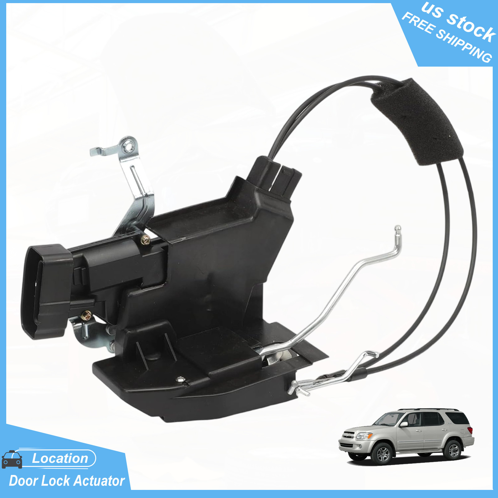 Front Left Driver Door Lock Latch Actuator Assembly for Toyota Sequoia Tundra