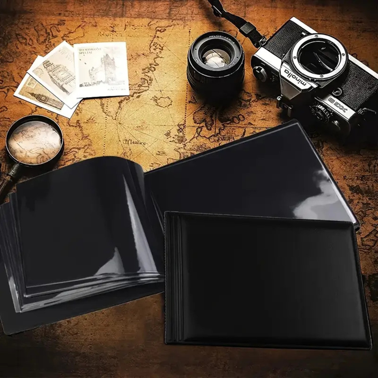 Premium Leather Banknote Collection Book 40 Pocket Currency Album Holder