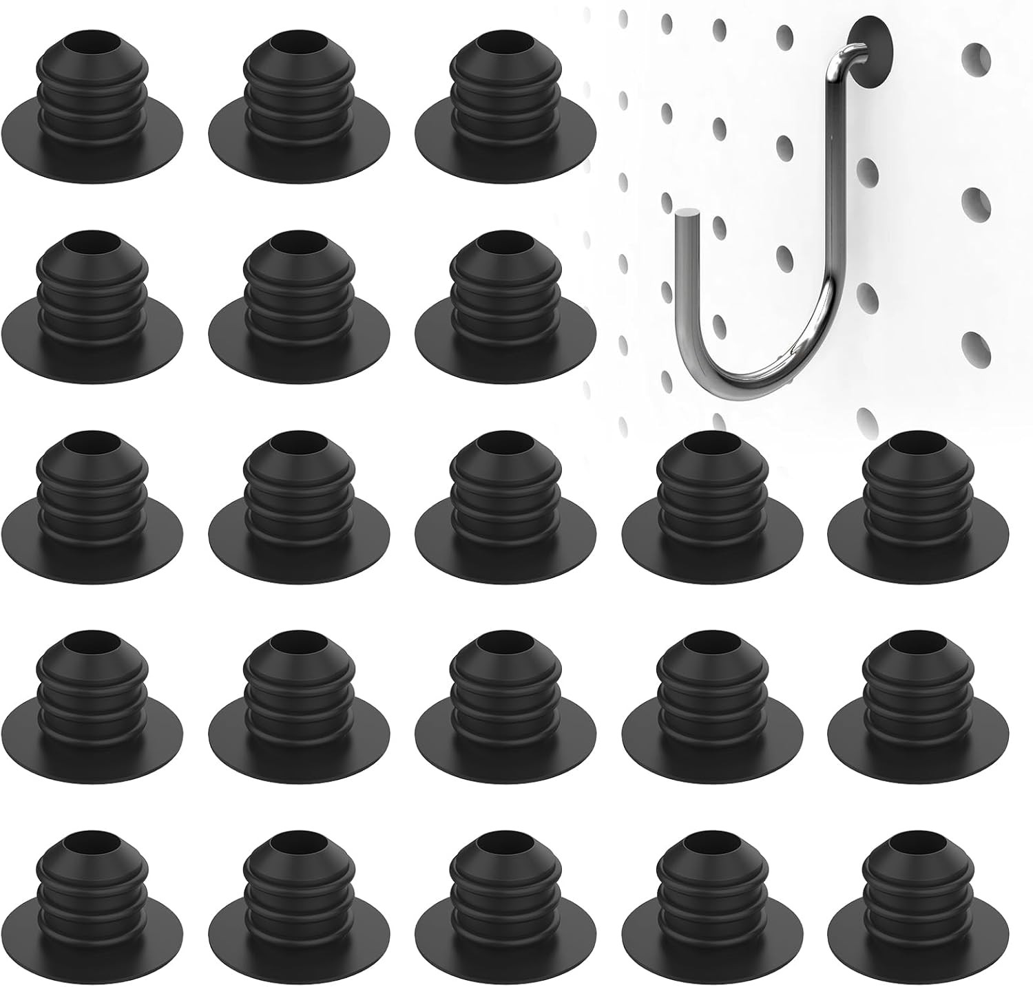 100Pcs Pegboard Hook Locks, Peg Board Locks Stoppers Fit for 1/4 Inch Peg Board