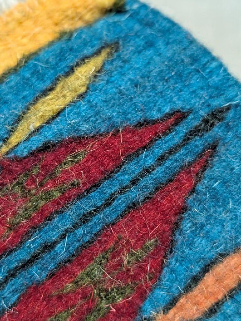 vintage NATIVE AMERICAN handcrafted WOOL woven trivets COASTERS southwestern