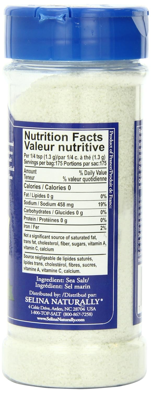 Selina Naturally Celtic Sea Salt Fine Ground Shaker Jar 8 oz