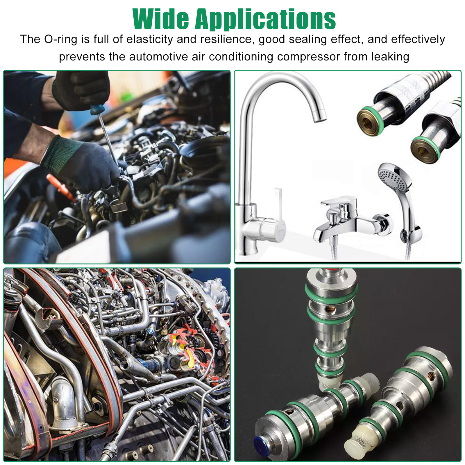 270Pcs/Set Metric Rubber O-Ring Washer Assortment Kit Gasket Automotive Seal BOX