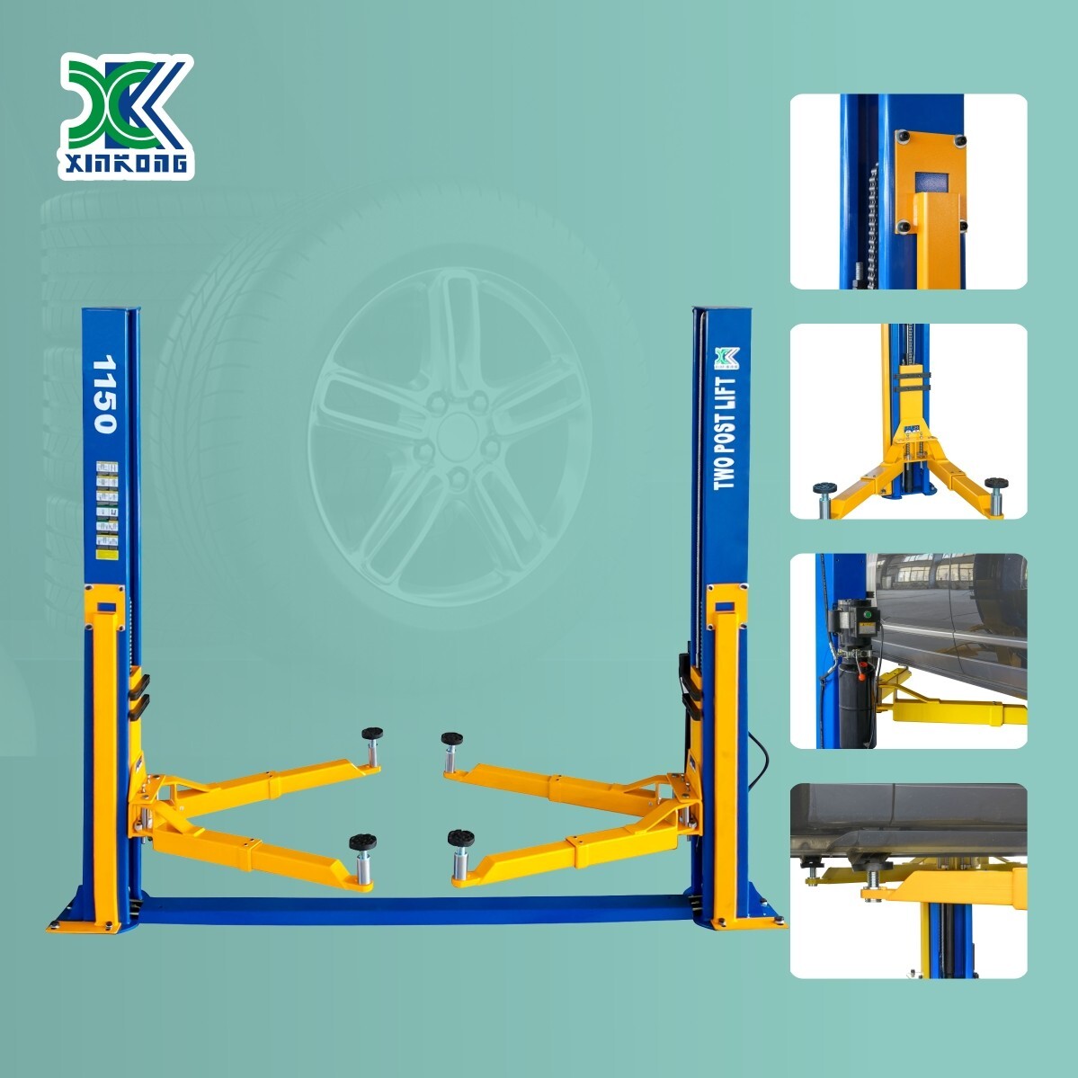 XK 11,500lbs Car Lift 1150 2 Post Lift Auto Truck Hoist 220V Free Shipping