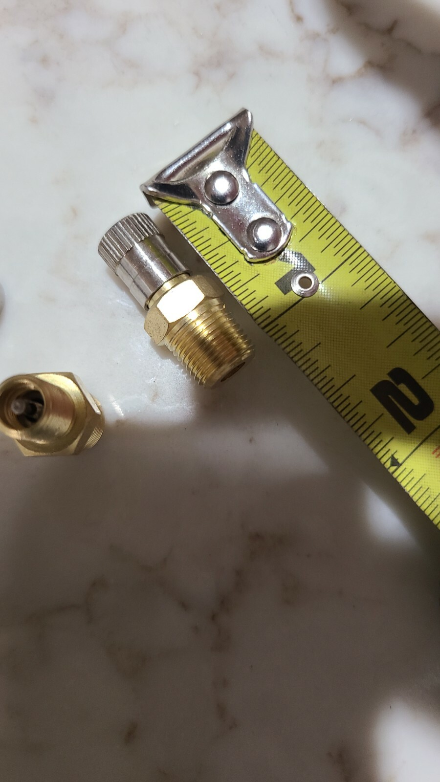 2pcs 1/8" NPT Solid Brass Air Compressor Tank Fill Valve Plated Schrader