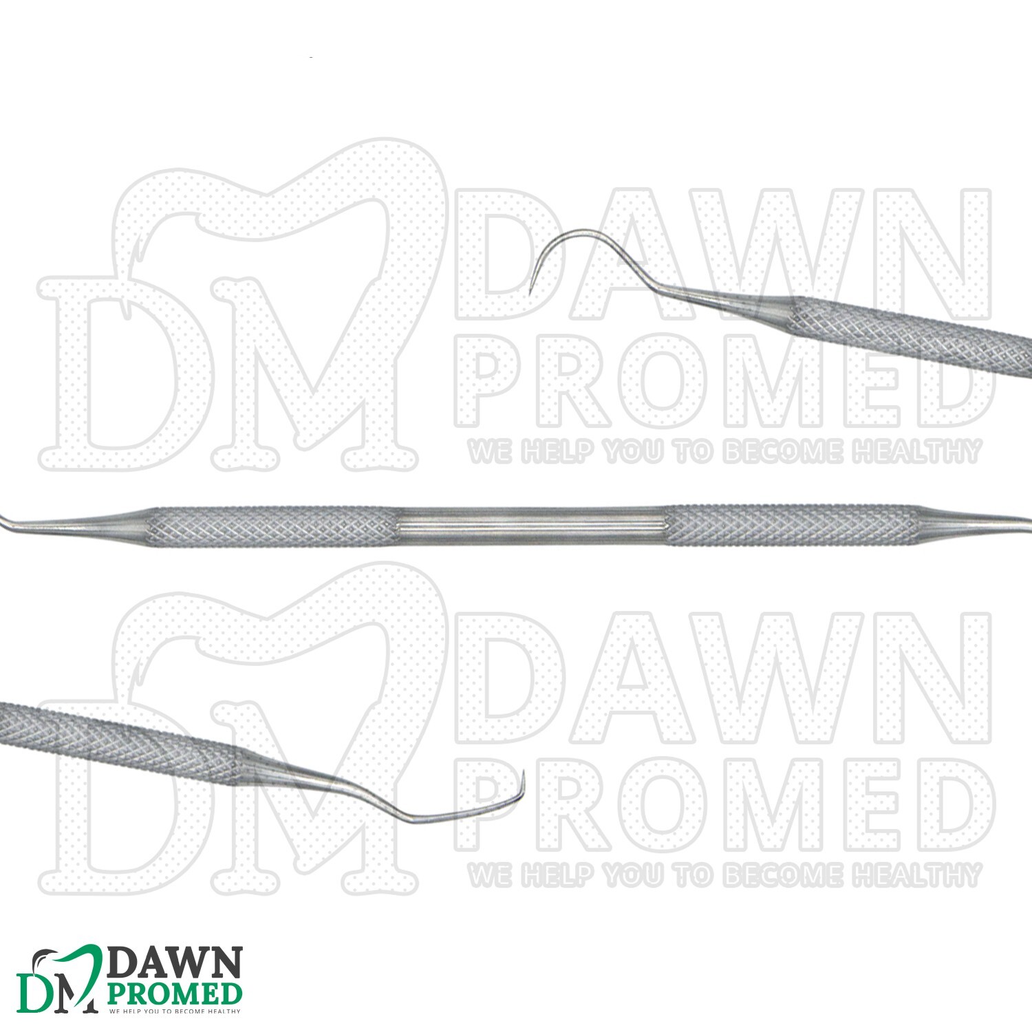 12 Pcs Dental Probe #5 Explorer Double Ended Denture Instruments German Grade