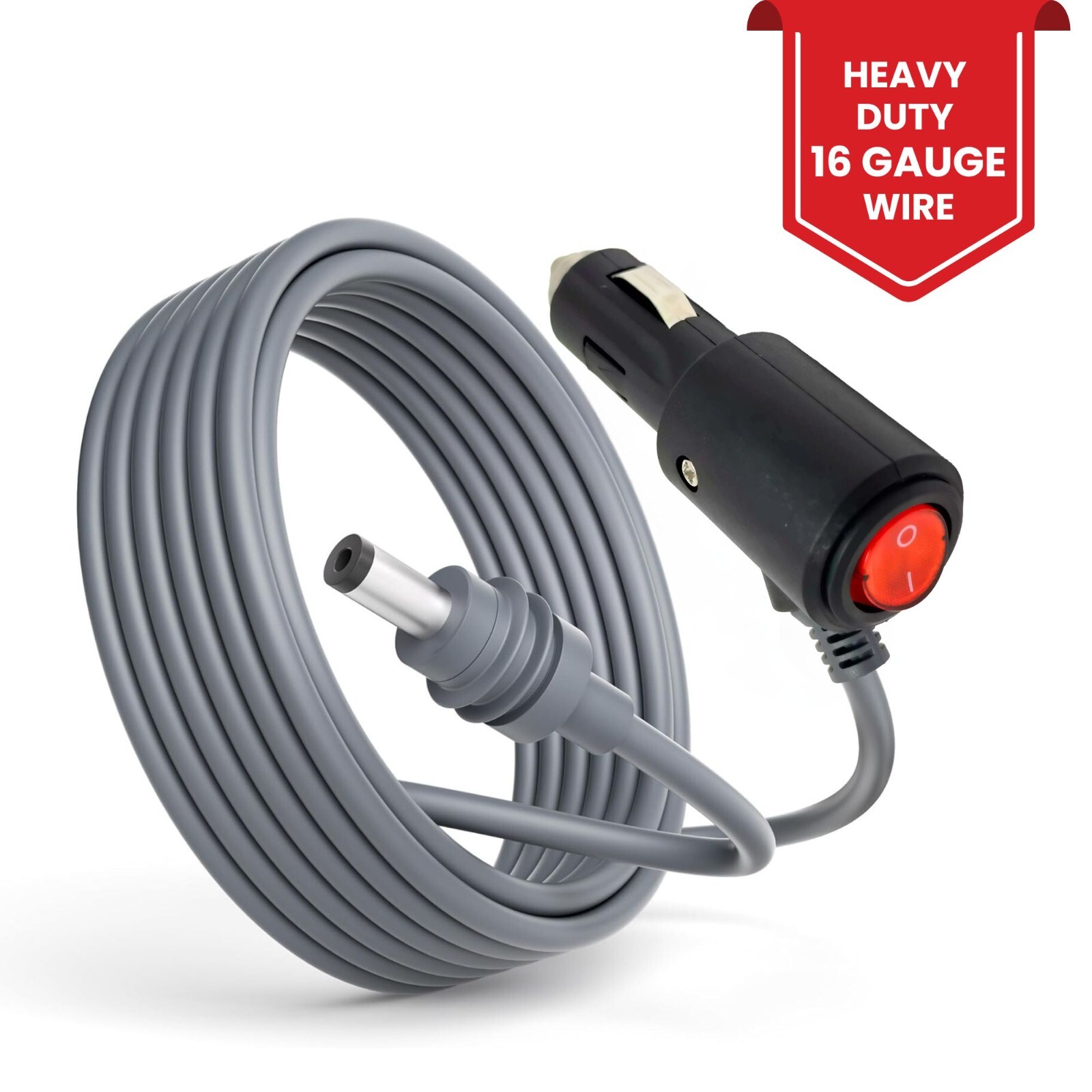 Starlink Mini 12V / 24V Power Car Adapter - 10FT - 16AWG Heavy Duty, With Switch