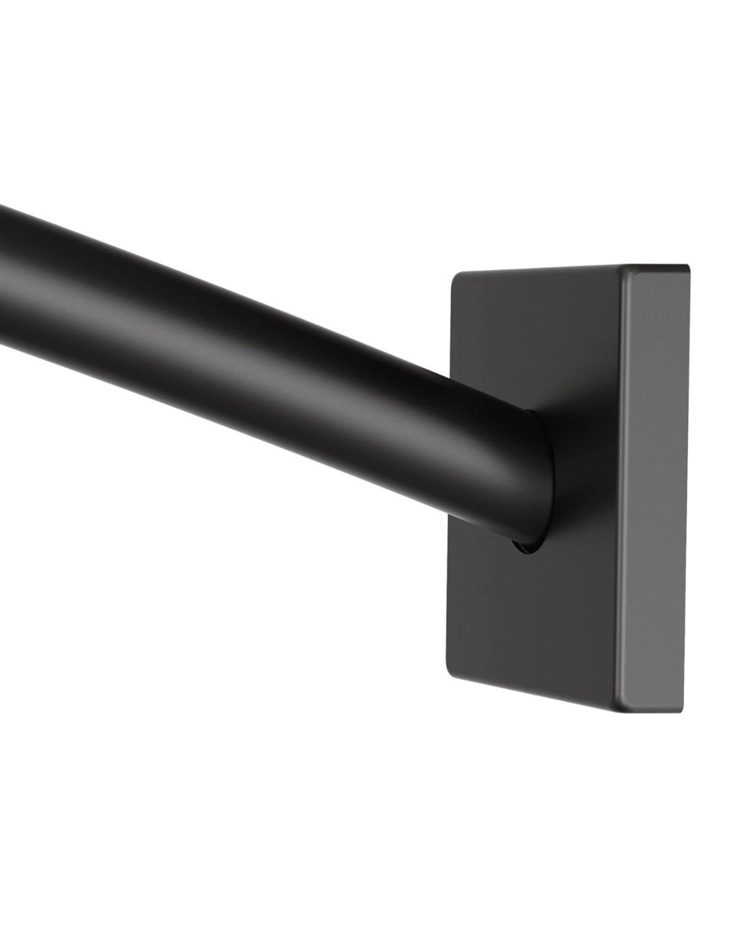 Moen CSR2169BL Triva Curved Wall Mounted Curtain Rod - Matte Black