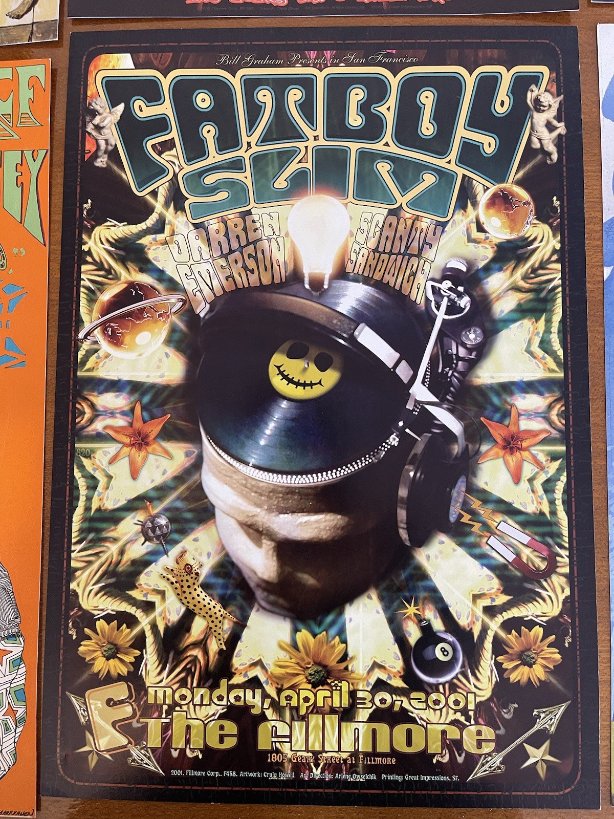 8 Concert Promo Flyers, Herbie Hancock , Fat boy Slim , Bill Graham Presents