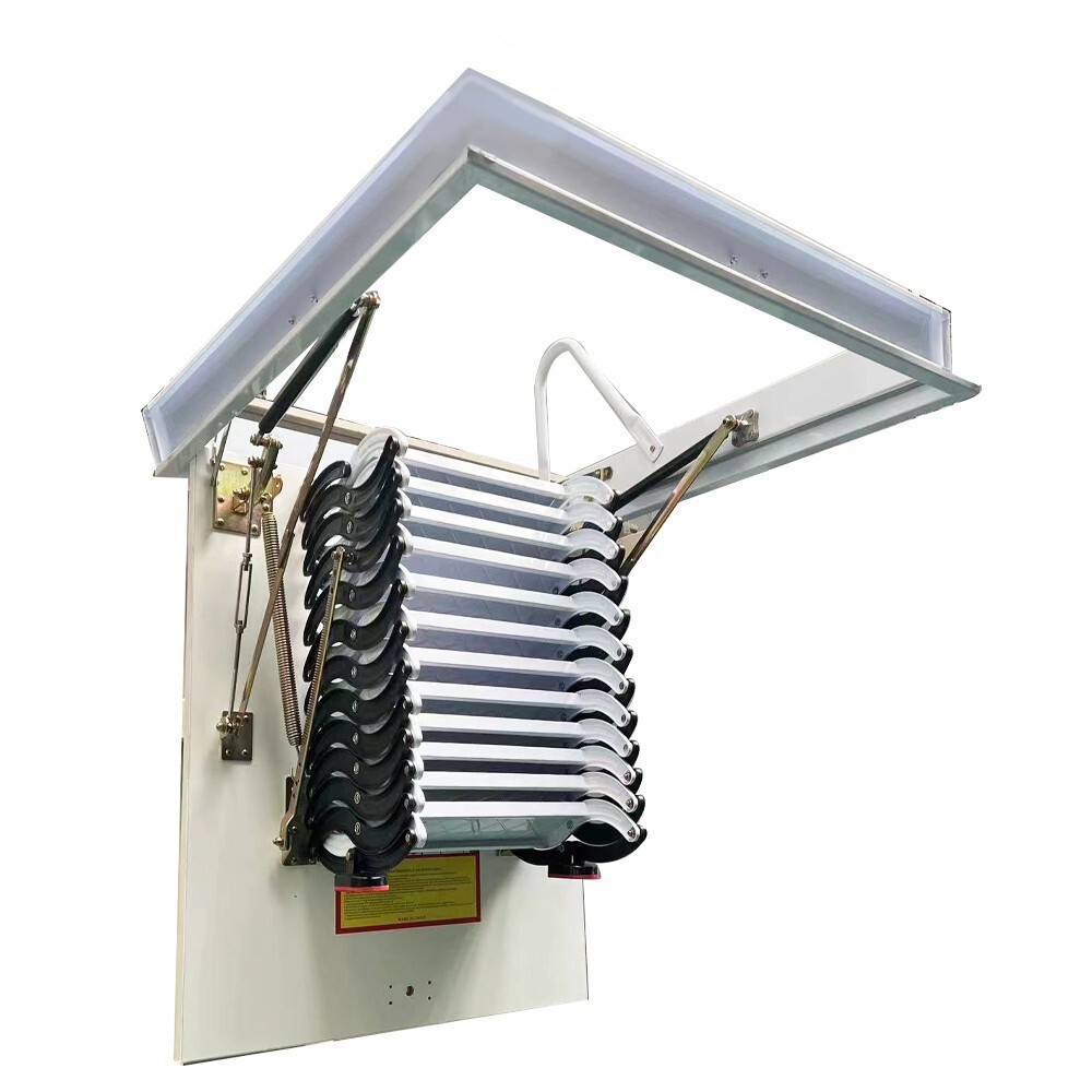 Attic Ladder Attic Pull Down Ceiling Ladder Access Stairs Carbon Steel Folding
