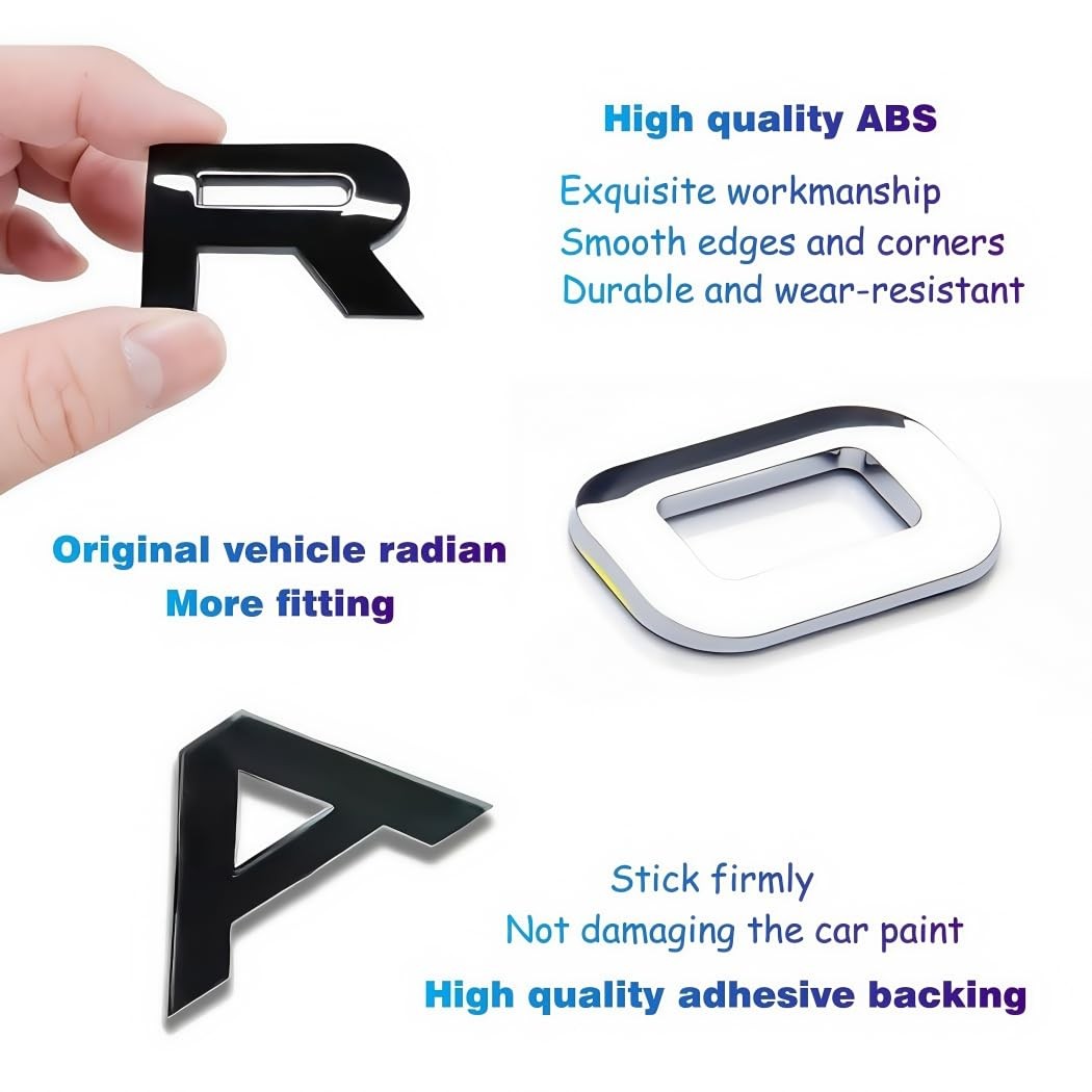 Front Hood and Trunk Lid Rear Car Emblem ABS For Range Rover Badge Gloss Silver