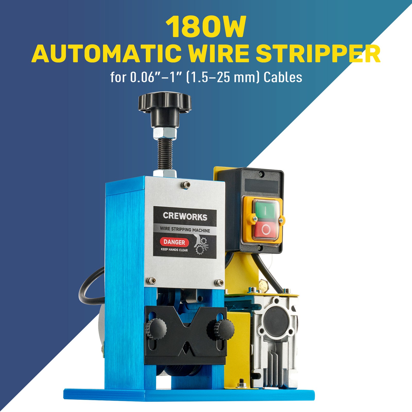 Automatic Wire Stripping Machine for 0.06"-1" Scrap Wire Recycling - Used