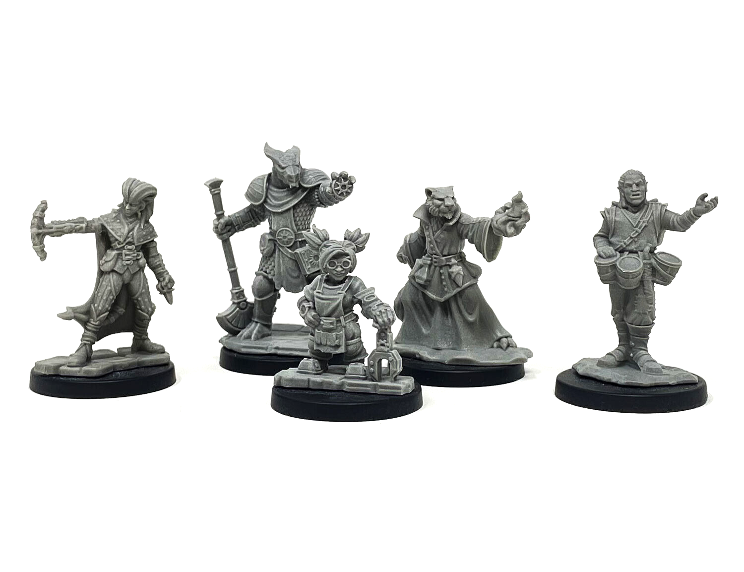 Player Character Pack of 5 D&D DnD Miniatures Minis 28mm Hero NPC Dragonborn