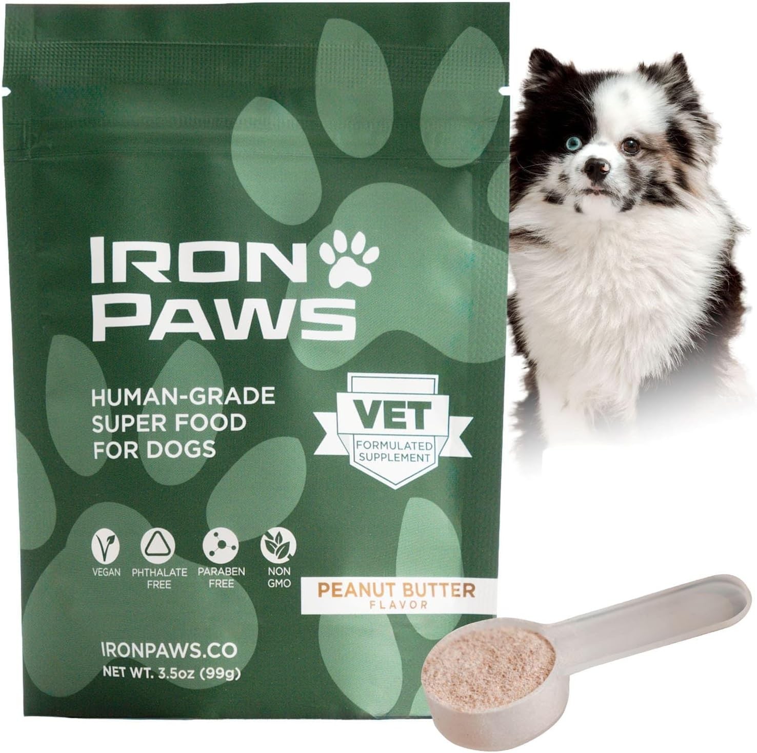 Iron Paws Human-Grade Superfood For Dogs - Peanut Butter - 3.5 oz