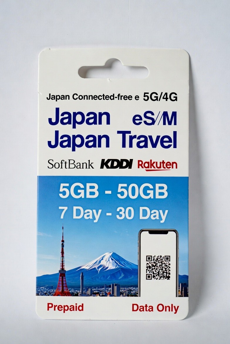 Japan Travel eSIM SoftBank KDDI Rakuten 5G/4G | 5GB-50GB Data 7-30 Day | Prepaid