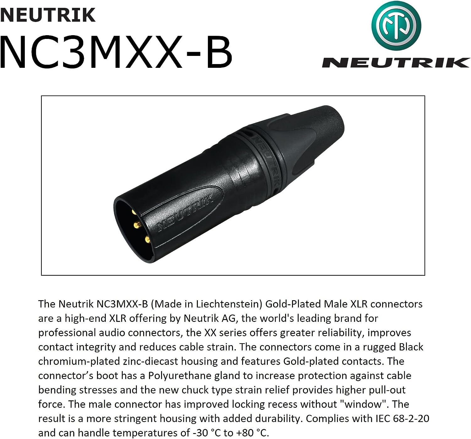 x'FT Mogami 2534 Neutrik Gold XLR-M male to XLR-F Female balance Star Quad Cable