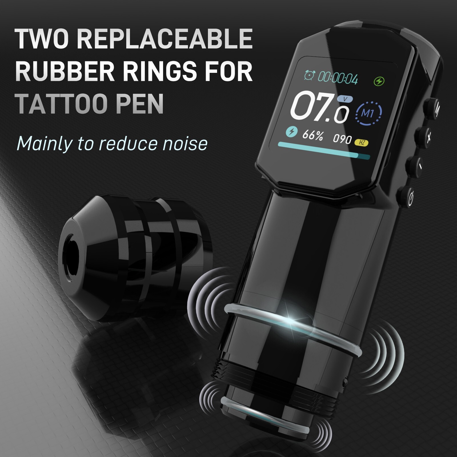 Wireless Tattoo Pen Machine Kit Complete LED Screen with Ink Needles for Artists